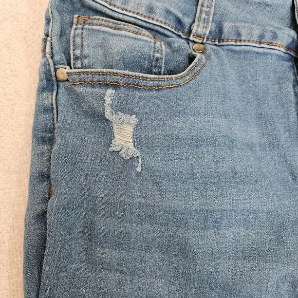 Womens Beyond Us Distressed Jeans Size 20 Blue 3 Button Closure - Picture 4 of 10
